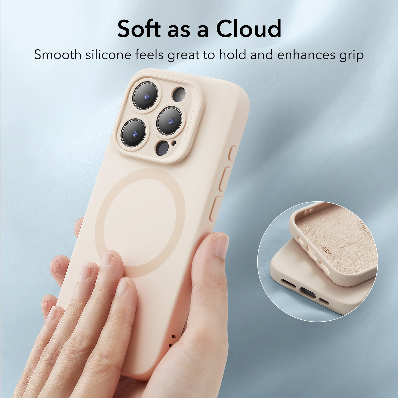iPhone 15 Pro Max Cloud Soft Case (HaloLock) - Dark Blue ESR