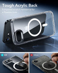 iPhone 16e HaloLock Classic Hybrid Case Privacy Protection Bundle - Frosted Black ESR