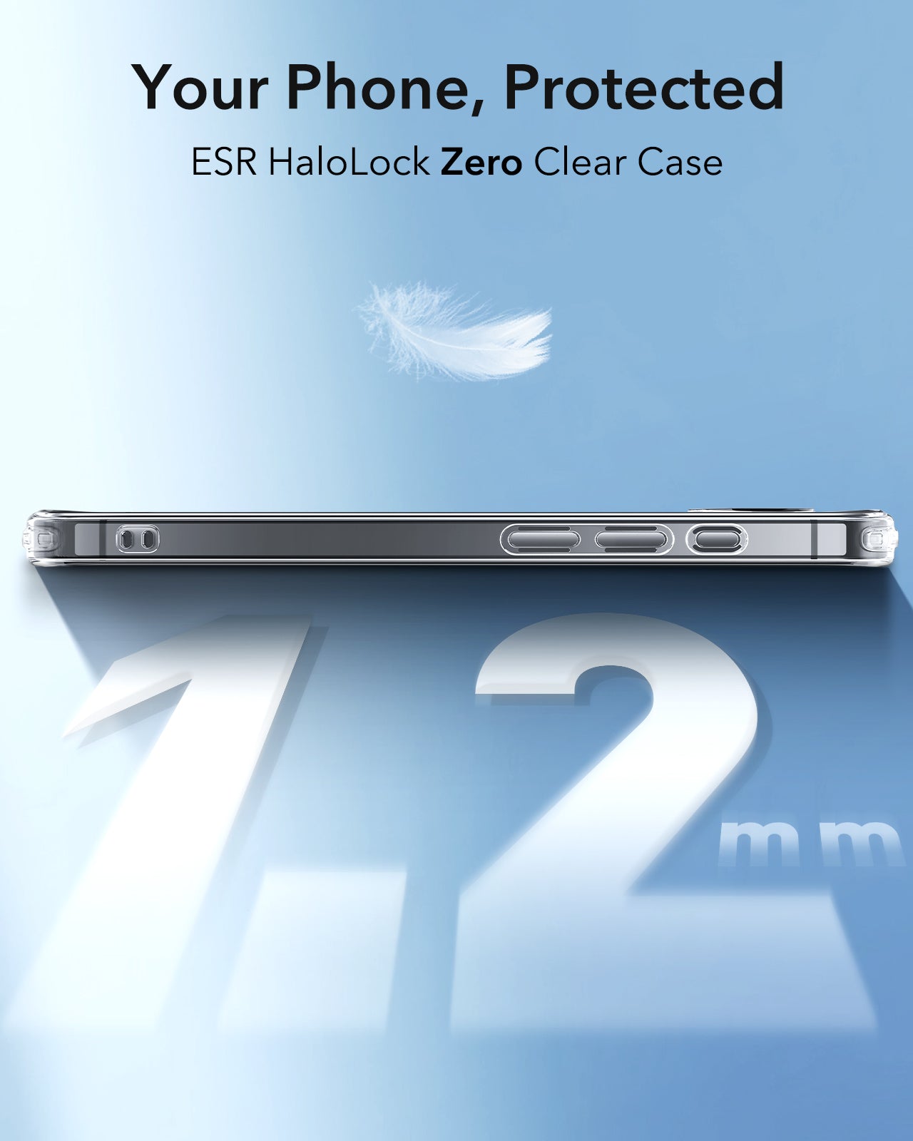 iPhone 16e HaloLock Zero Clear Case - Frosted Black ESR