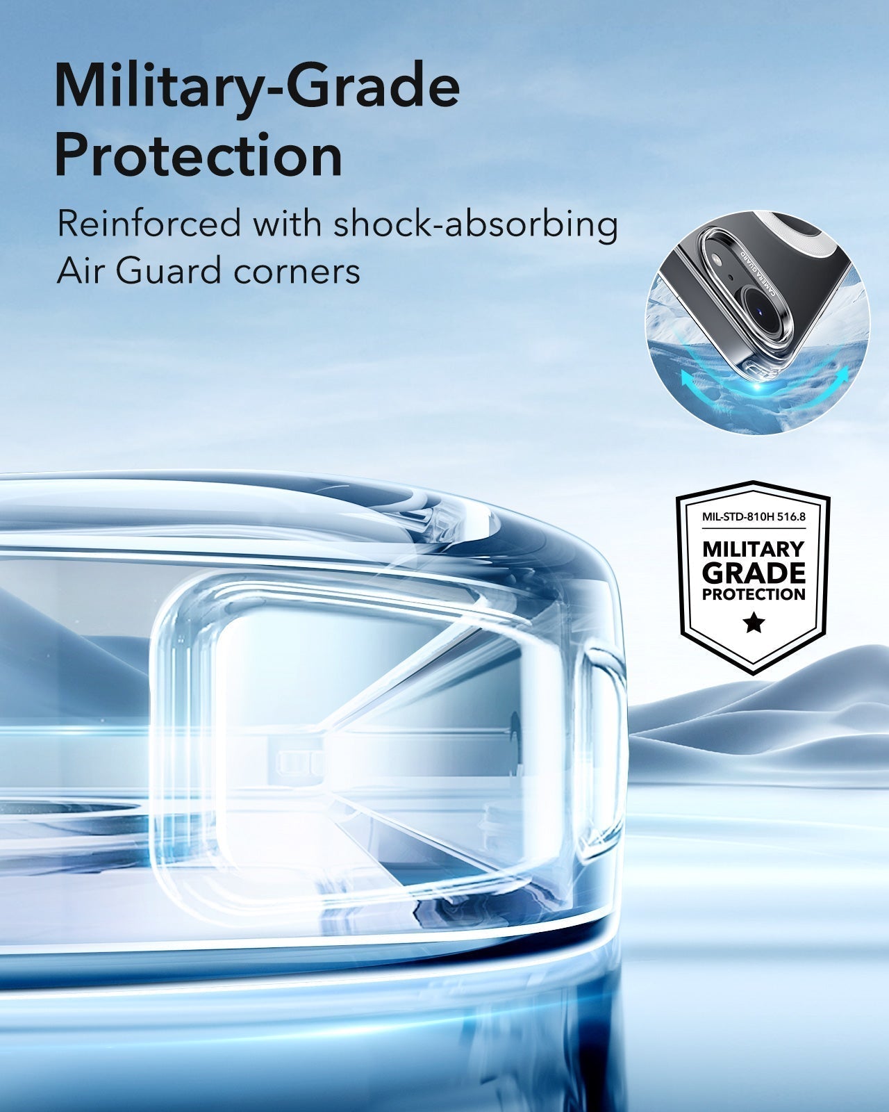 iPhone 16e HaloLock Zero Clear Case - Frosted Black ESR