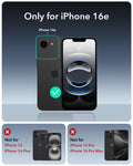 iPhone 16e HaloLock Cyber Tough Case Privacy Protection Bundle - Black - ESR 