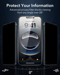 iPhone 16e HaloLock Cyber Tough Case Privacy Protection Bundle - Black - ESR 