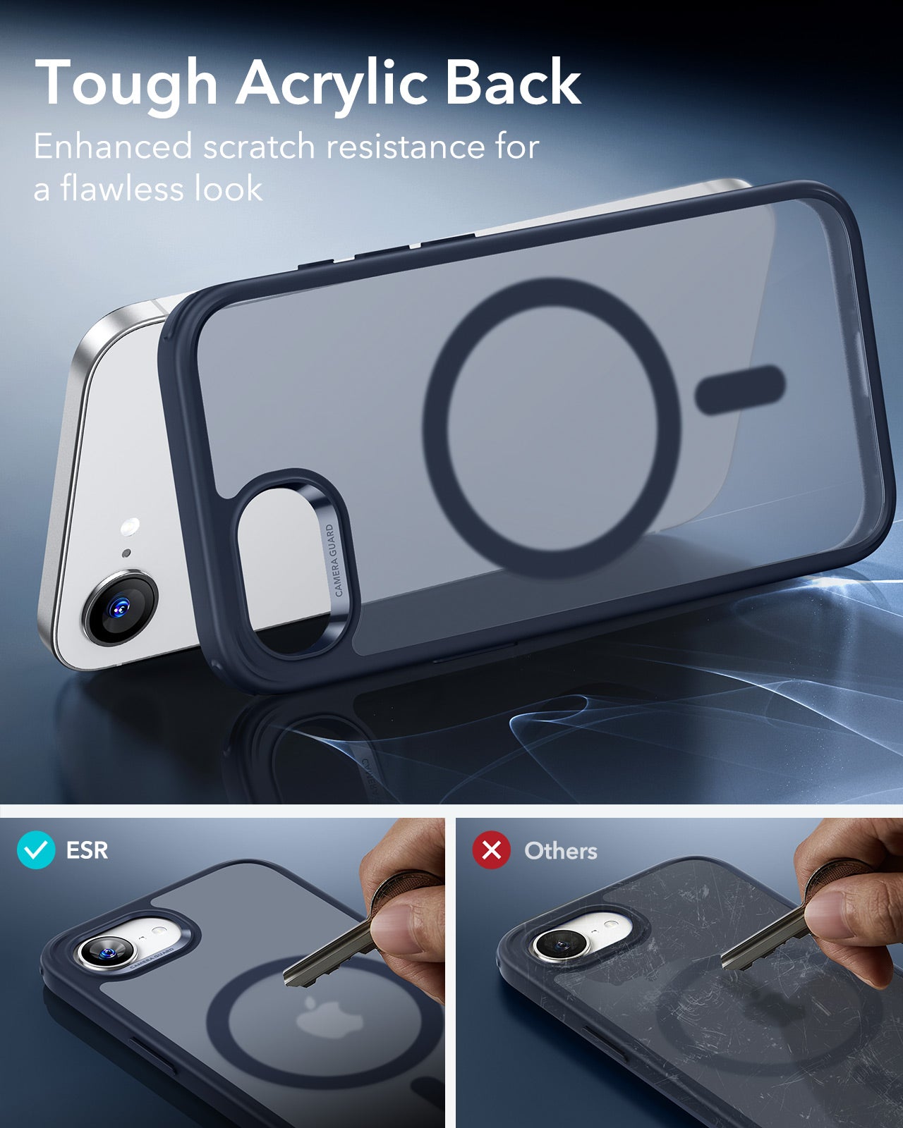 iPhone 16e HaloLock Classic Hybrid Case - Frosted Blue ESR