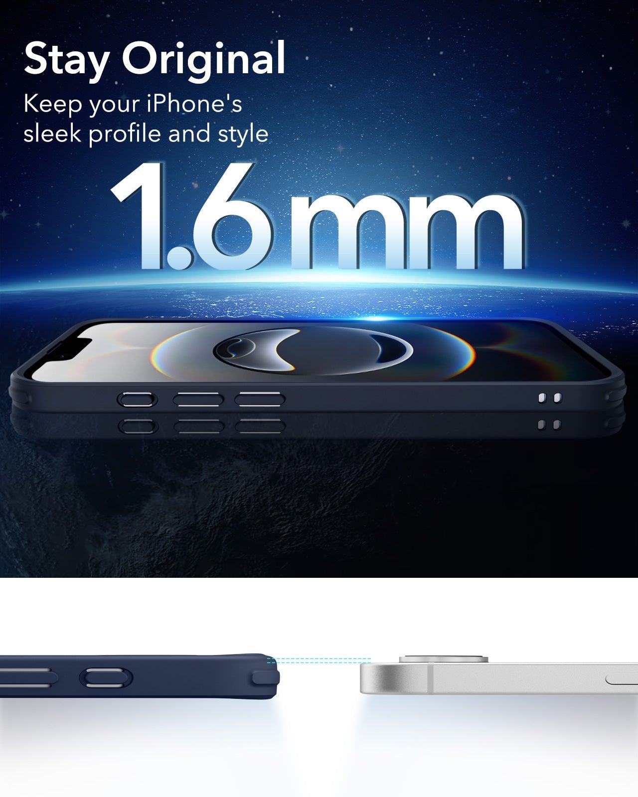 iPhone 16e HaloLock Classic Hybrid Case - Frosted Blue ESR