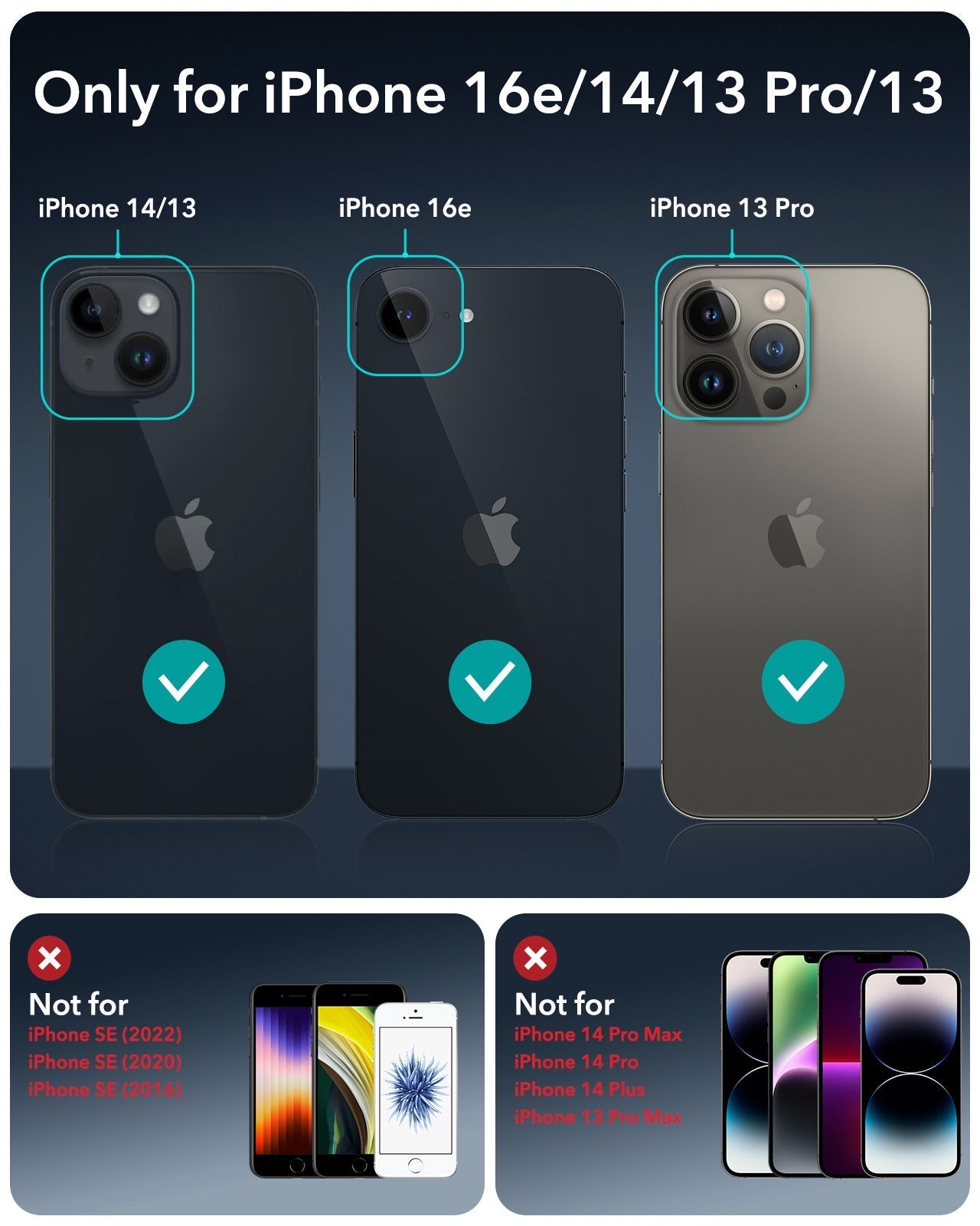 iPhone 16e UltraFit Classic Privacy Screen Protector - 3 Pack with Alignment Frame ESR