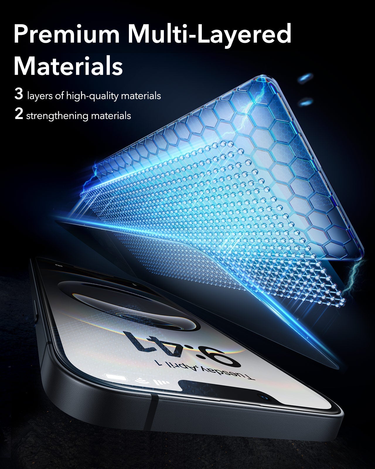 iPhone 16e UltraFit Classic Screen Protector - 3 Pack with Alignment Frame ESR