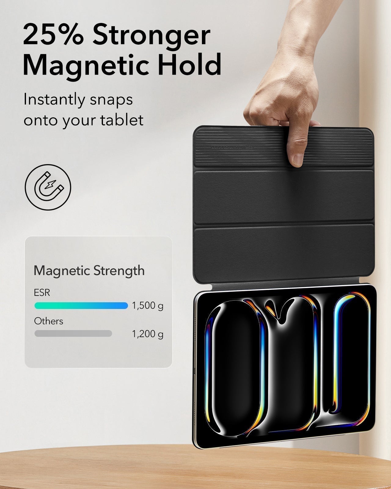 iPad Pro 11" (2024) Rebound Magnetic Case - Black ESR