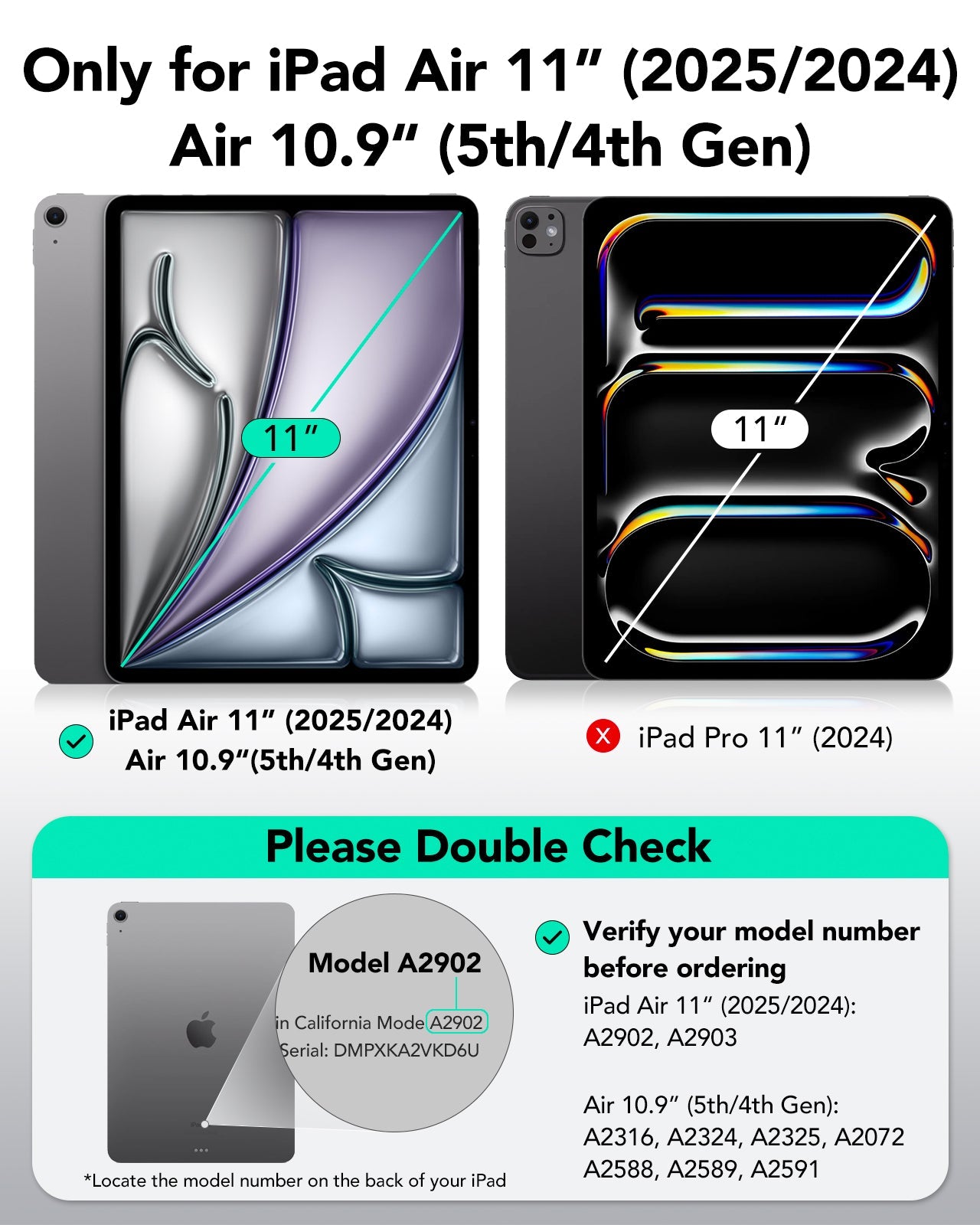 ipad air 11 inch case with stand black kf 2